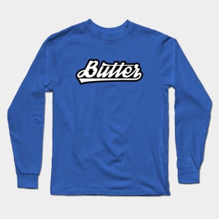 Butter Shirt - White w/ Border Long Sleeve T-Shirt